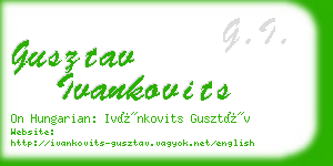 gusztav ivankovits business card